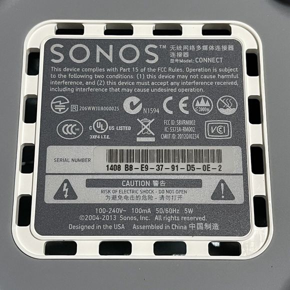 Sonos Connect S1 Generation 1 White Wireless Music Media Streaming Player - Picture 11 of 13